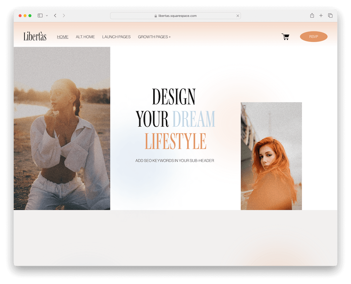 libertas squarespace designer template