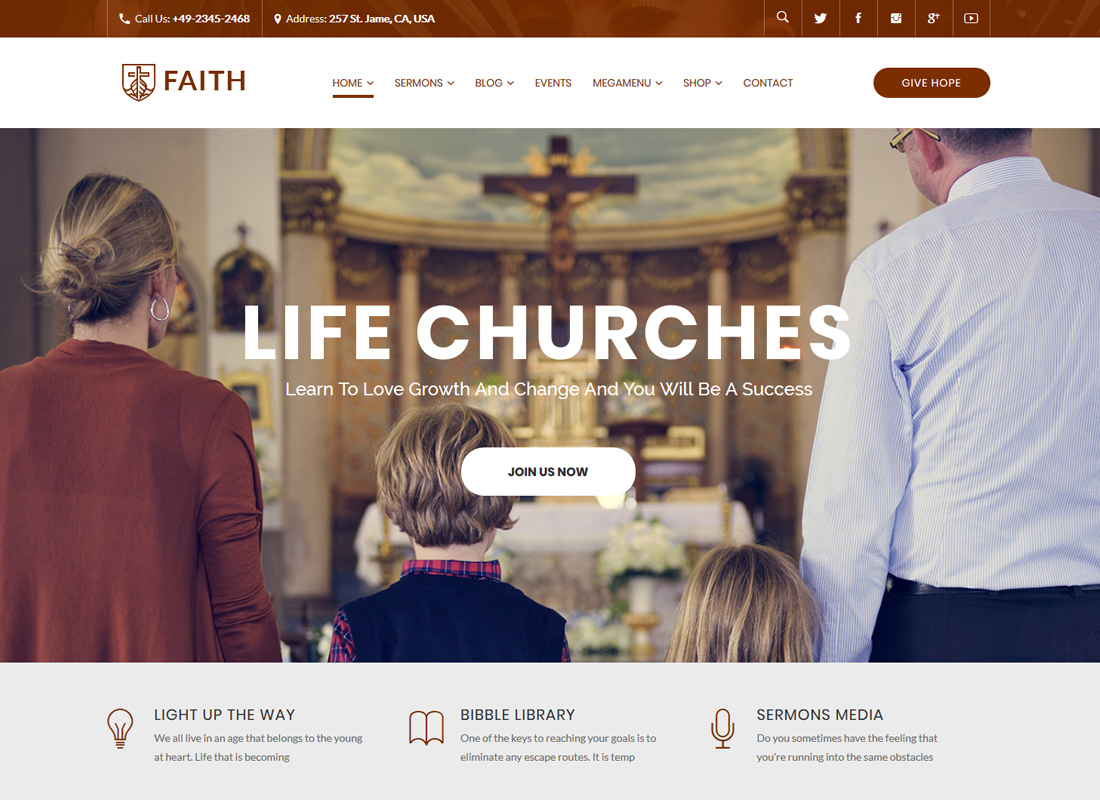 Life Churches - WordPress Theme for Churches and Events