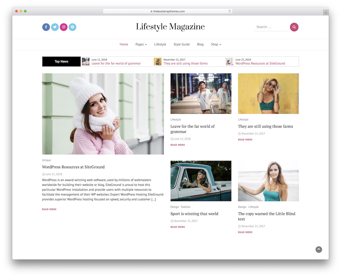 lifestyle magazine free wordpress theme
