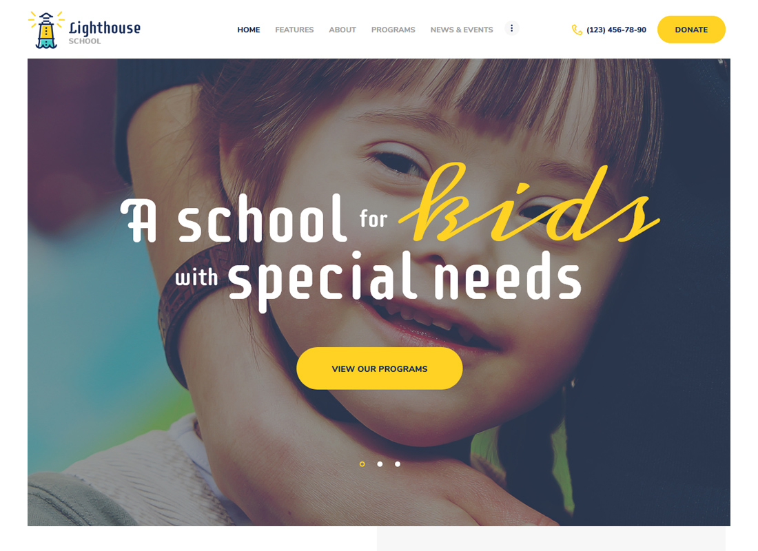 Lighthouse - School for Kids with Special Needs WordPress Theme
