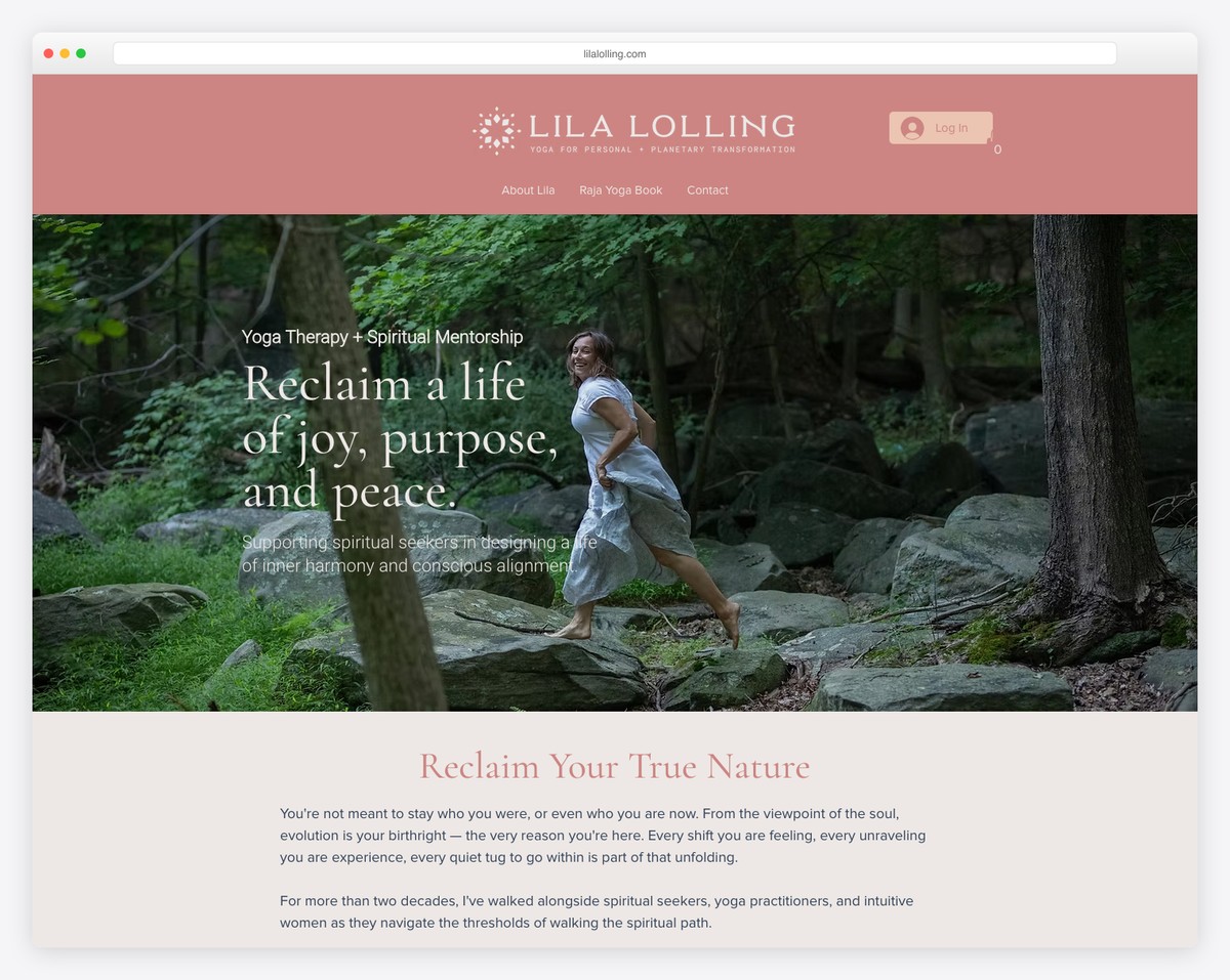 lila lolling website example