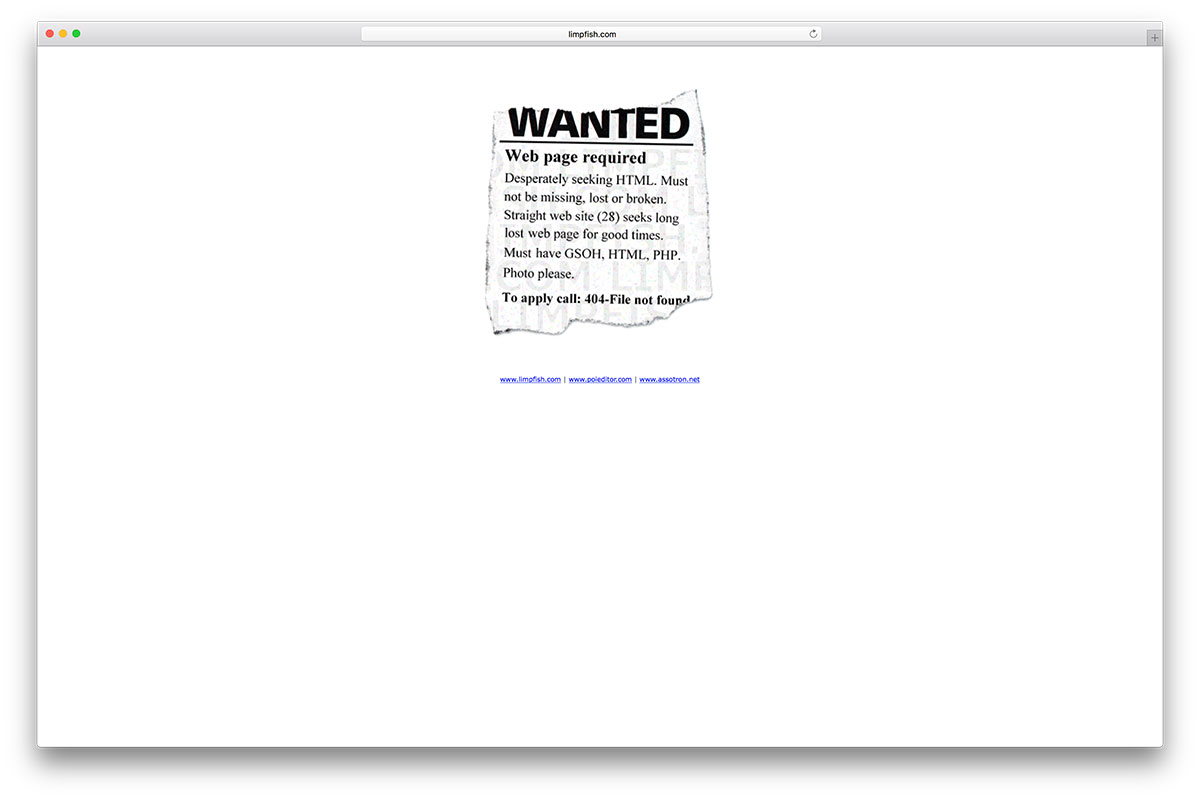 limpfish-minimal-error-404-page-example