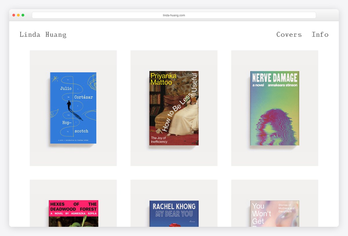 Linda Huang graphic design portfolio website
