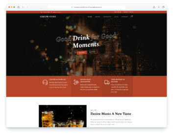 Liquorstore website template