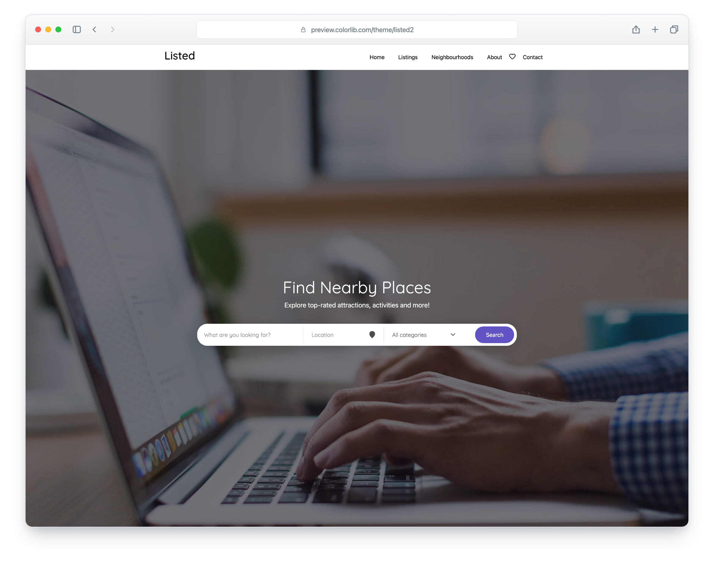 Listed2 website template