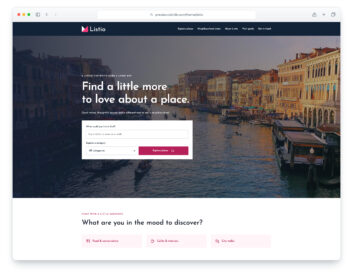 Listio website template