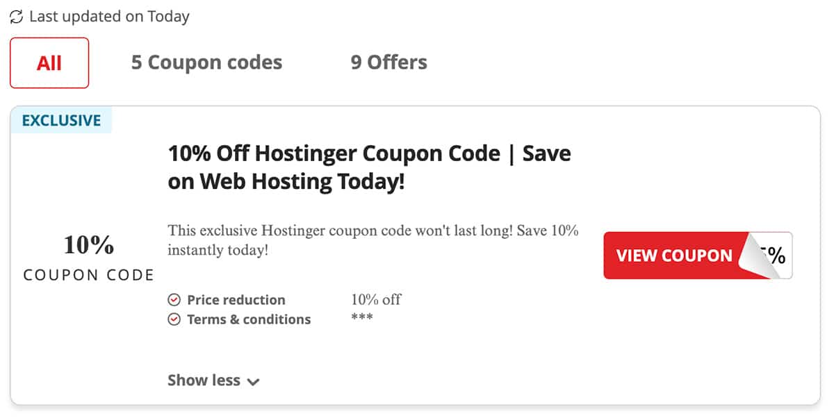 Live updates for WordPress coupon websites 