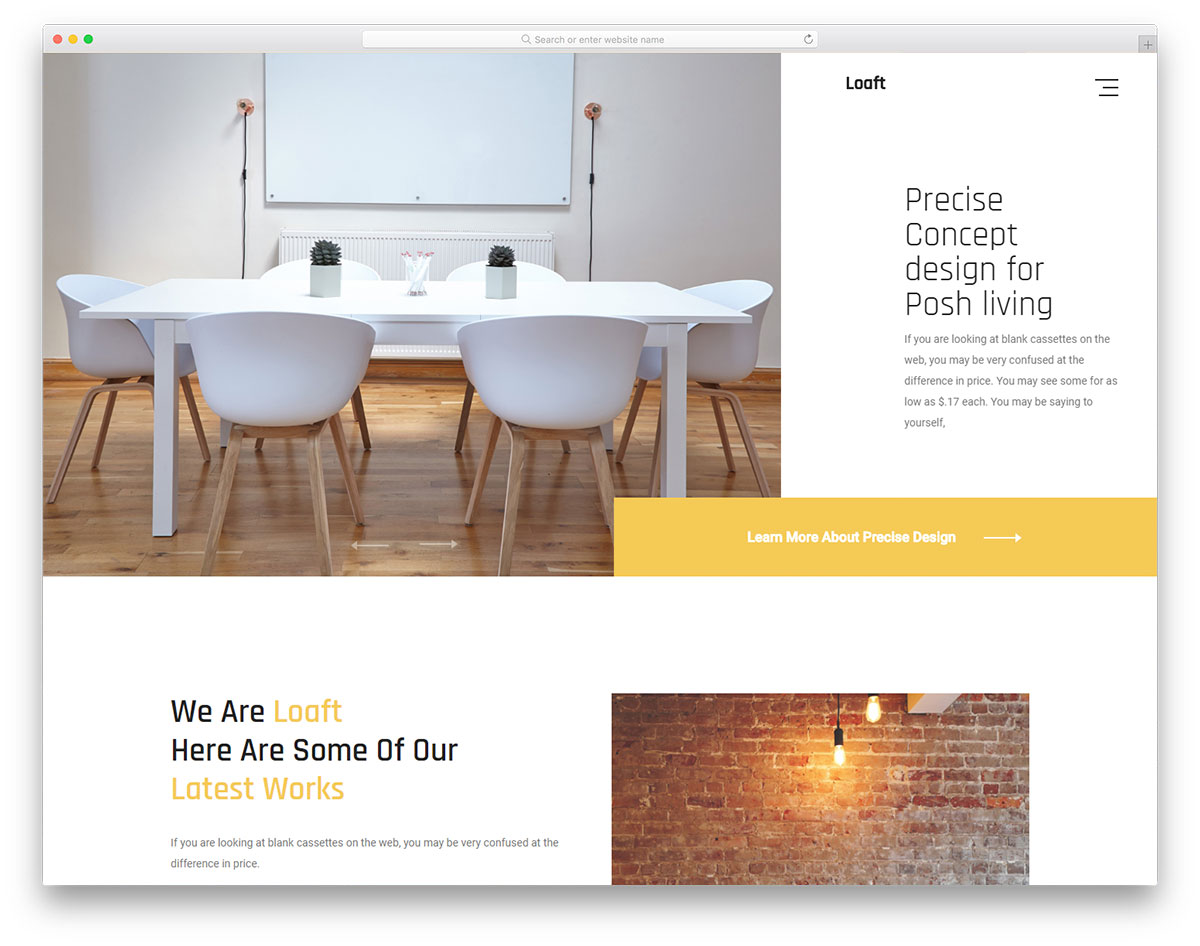Loaft Free Modern Design Website Template 2021 Colorlib