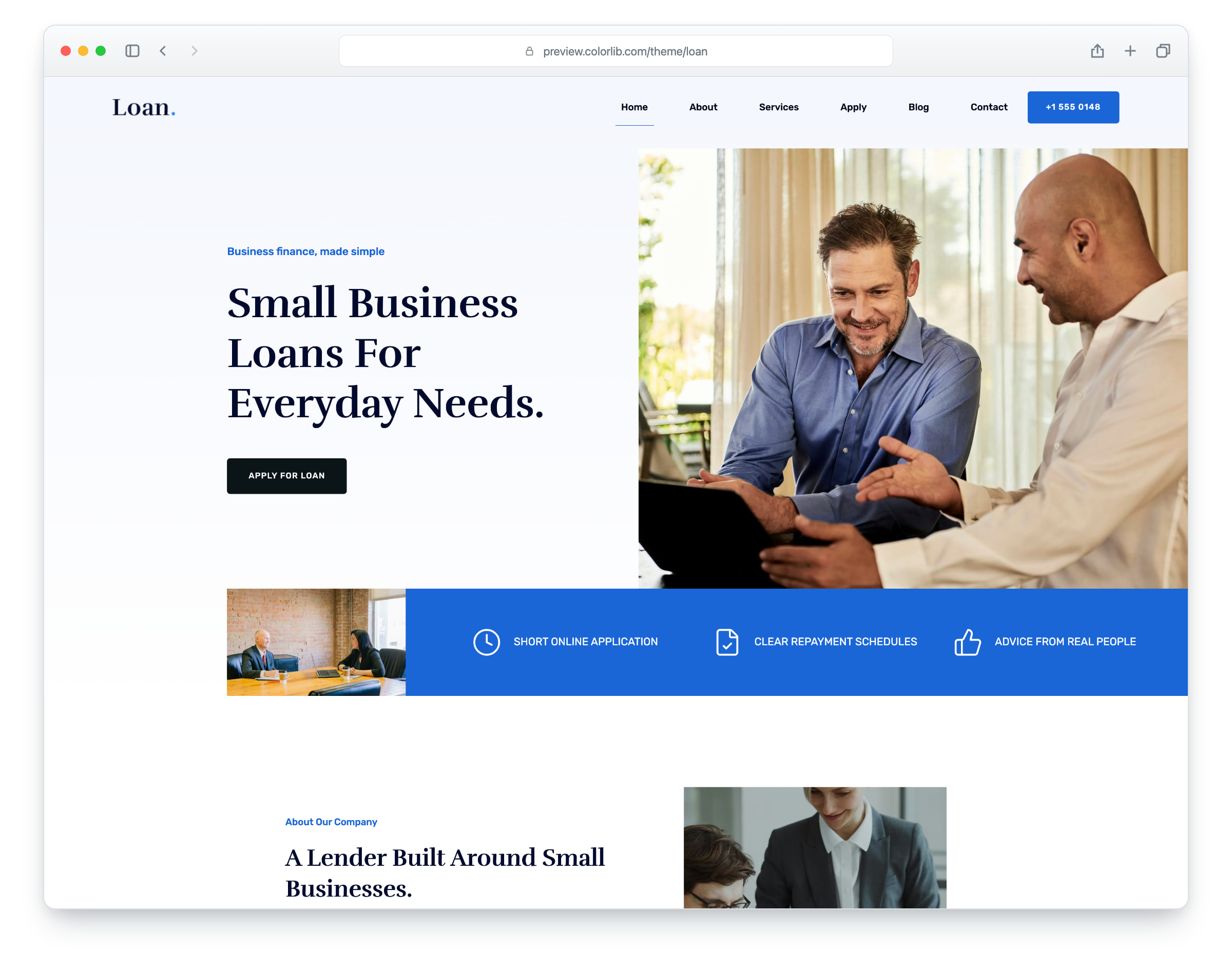 Loan website template