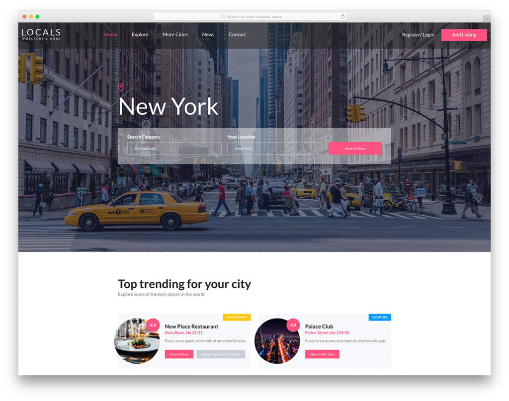 Local Directory Samples Locals Directory - Free Local Directory Website Template 2026 - Colorlib