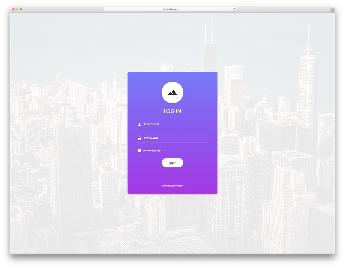 Login page design in bootstrap 4