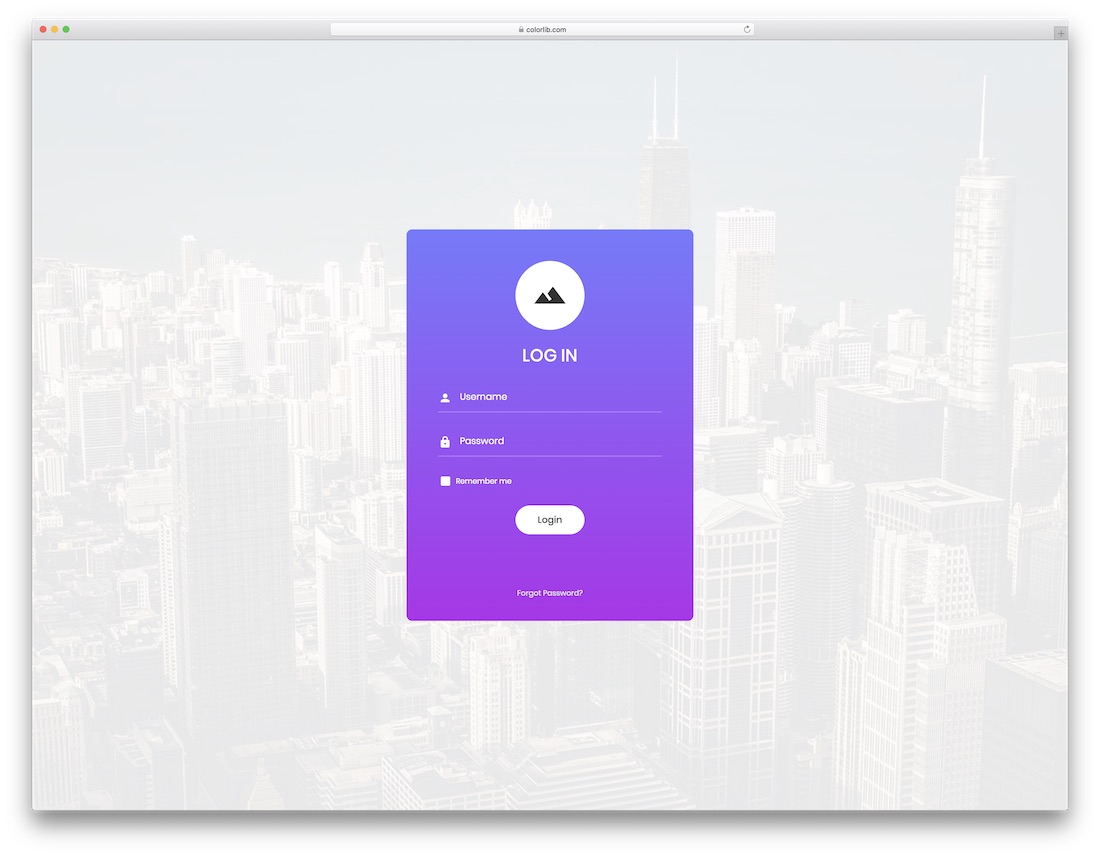 Simple Login Page In Html With Css Code Free Download - Design Talk