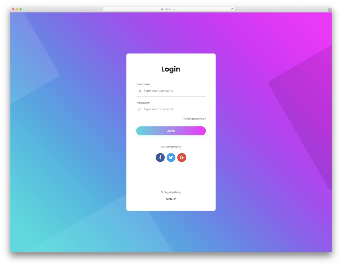 Html Login Form Template from colorlib.com