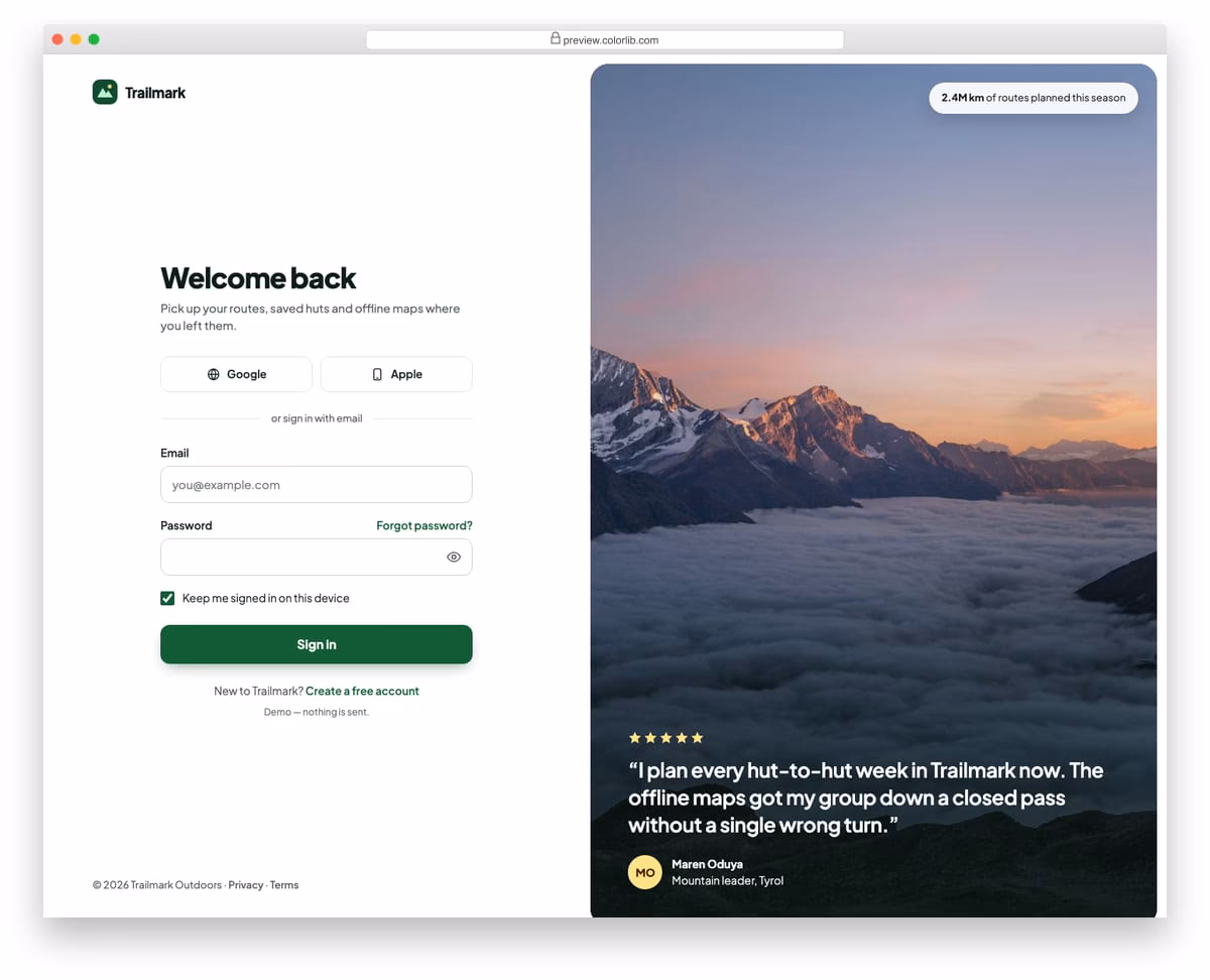 login page v01