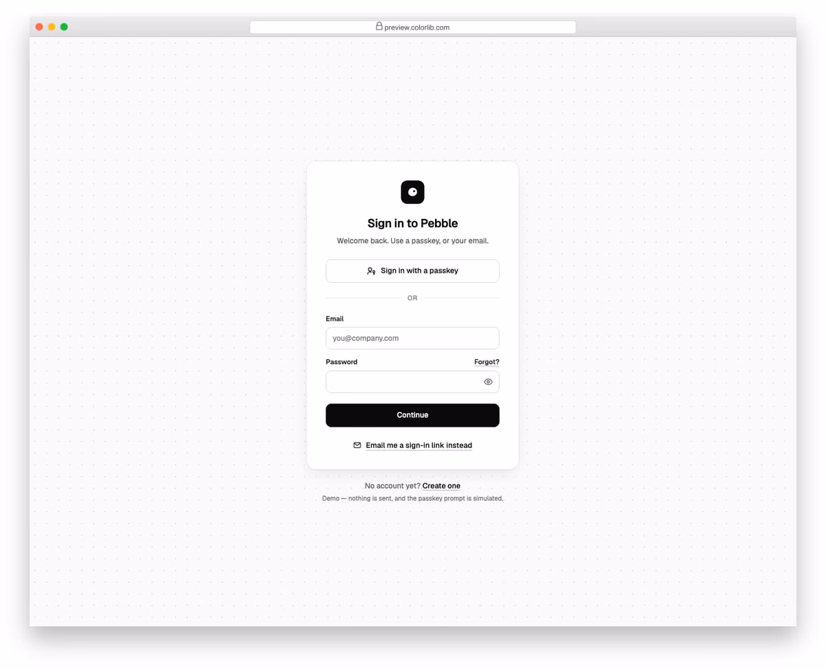 login page v02