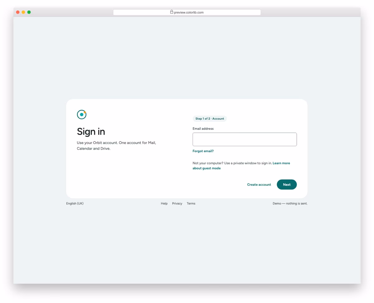 login page v05