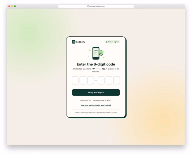 Login Page V06 website template screenshot