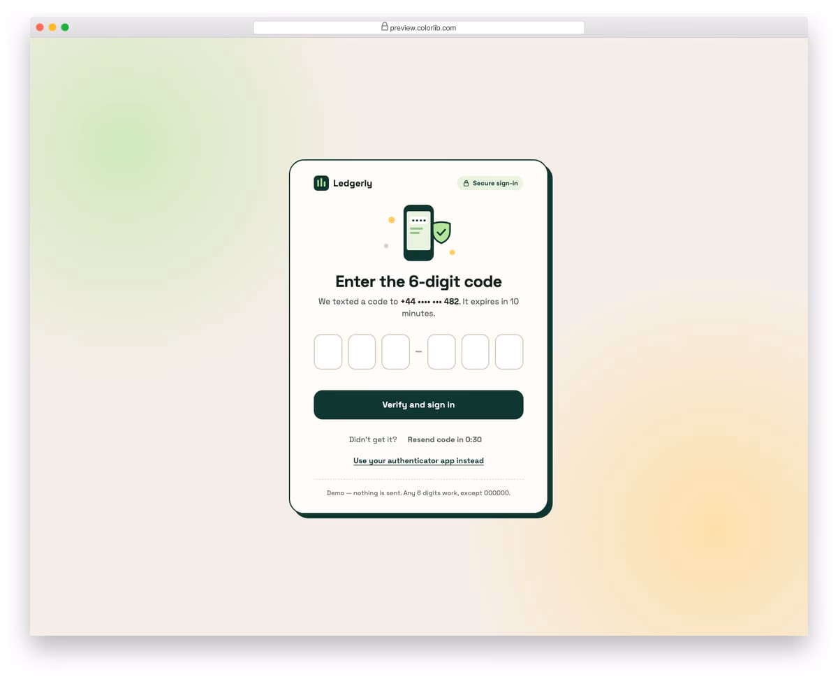 login page v06