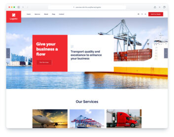 Logistic website template