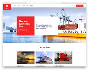 Logistic website template