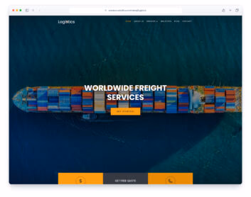 Logistics website template