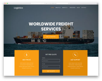 Logistics website template