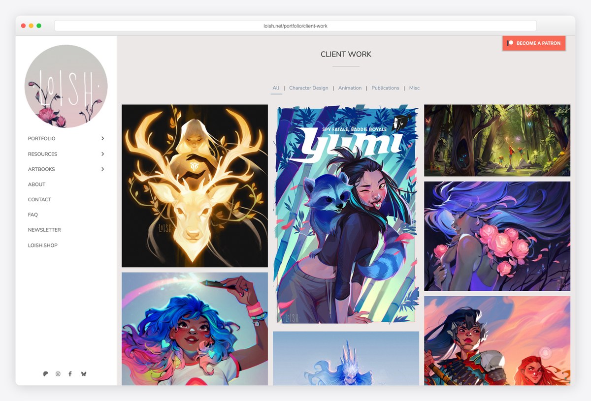 Loish's Client Work portfolio category
