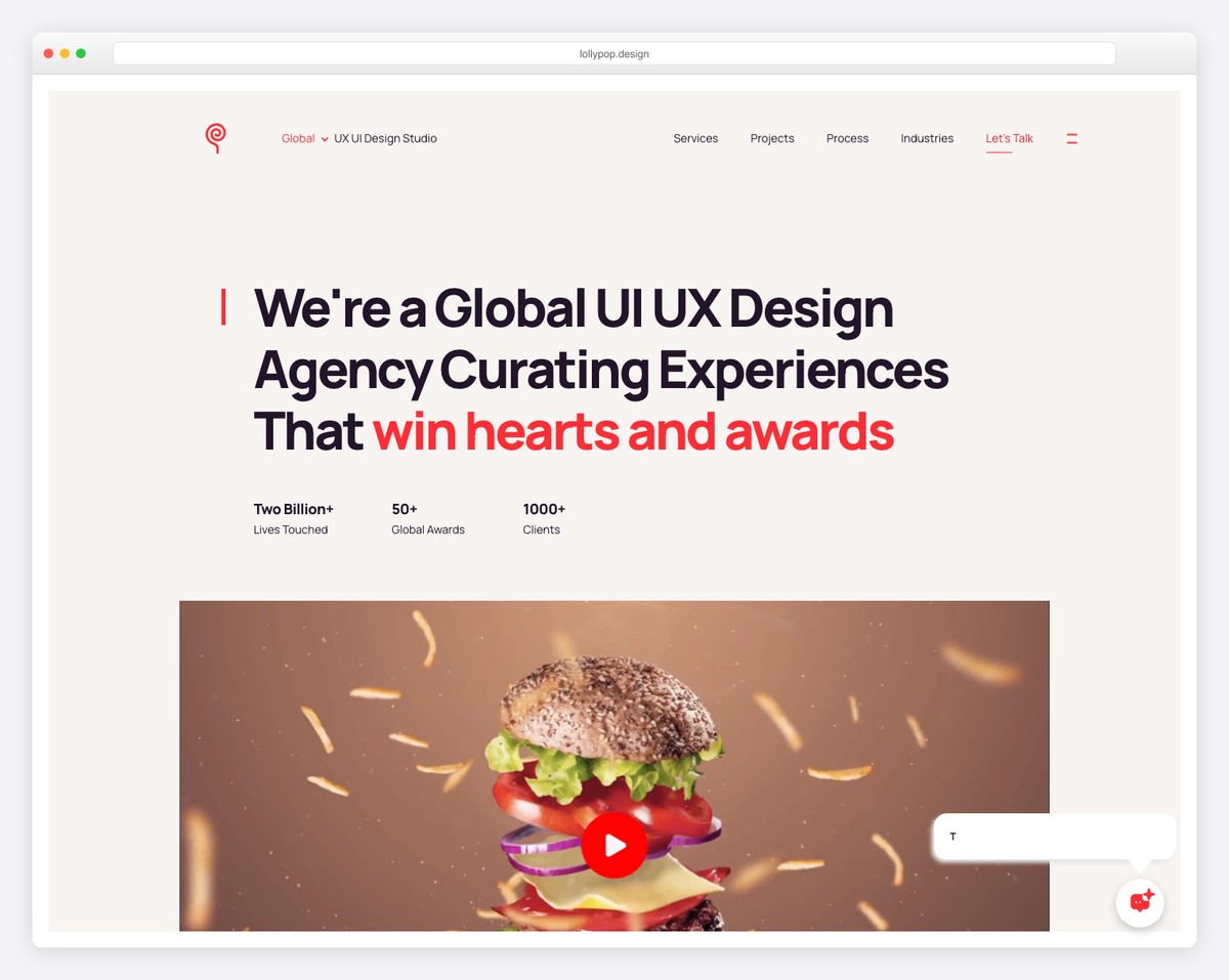 lollypop design website example