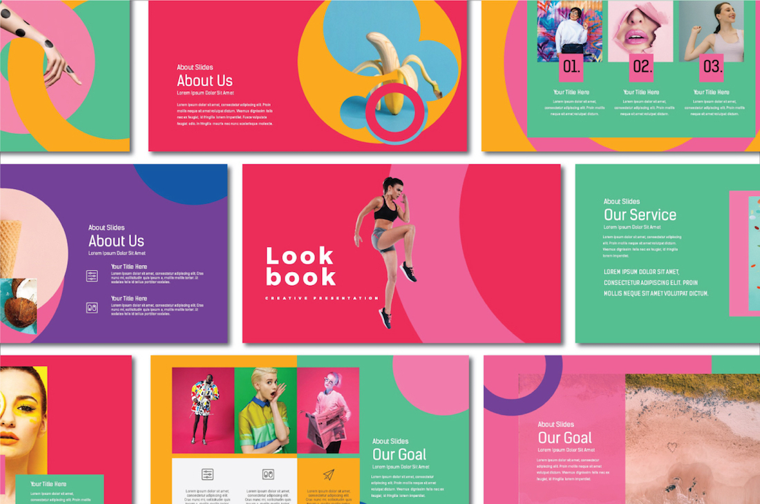 lookbook free pastel presentation template