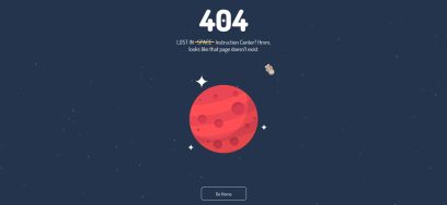 Lost-in-space-free-error-page-templates