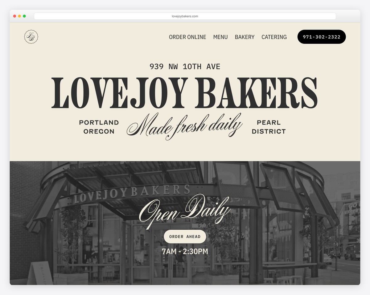 lovejoy bakers website example