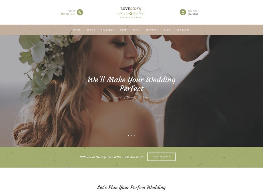 Love Story - Wedding and Event Planner WordPress Theme