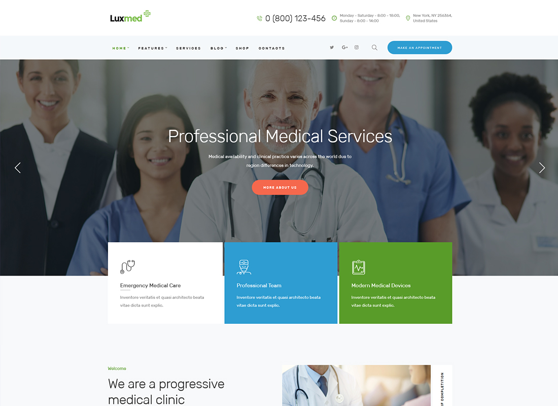 LuxMed | Medicine & Healthcare WordPress Theme