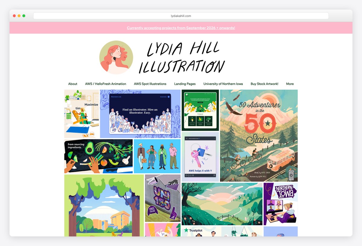 Lydia Hill portfolio website