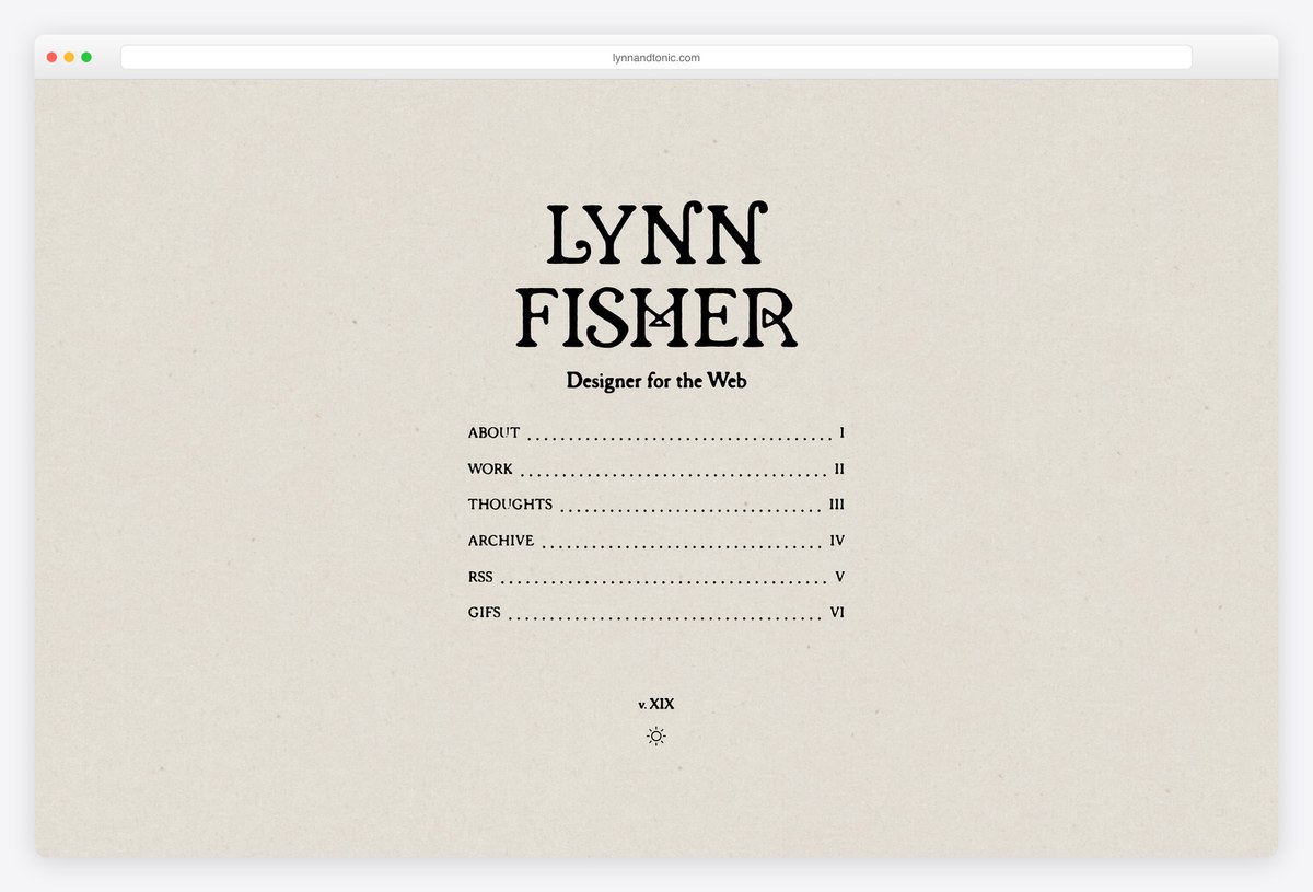 Lynn Fisher web designer portfolio website