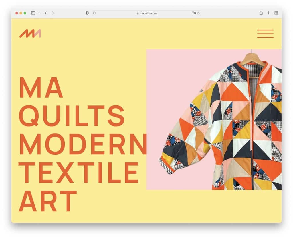 ma quilts artist portfolio website