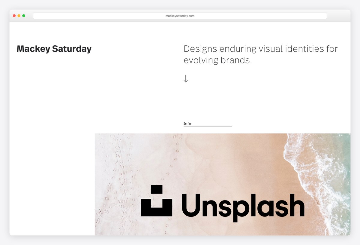 Mackey Saturday graphic design portfolio website
