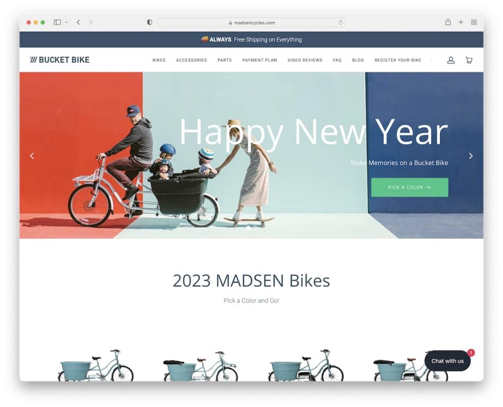 madsen cycles shopify website