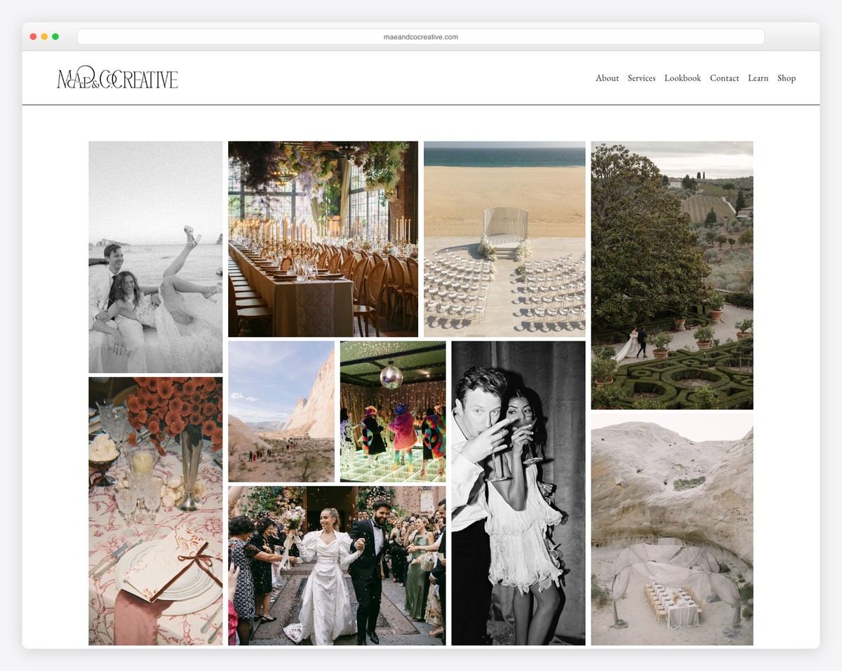 mae & co creative website example