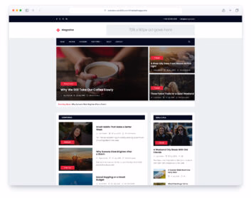 Magazine website template
