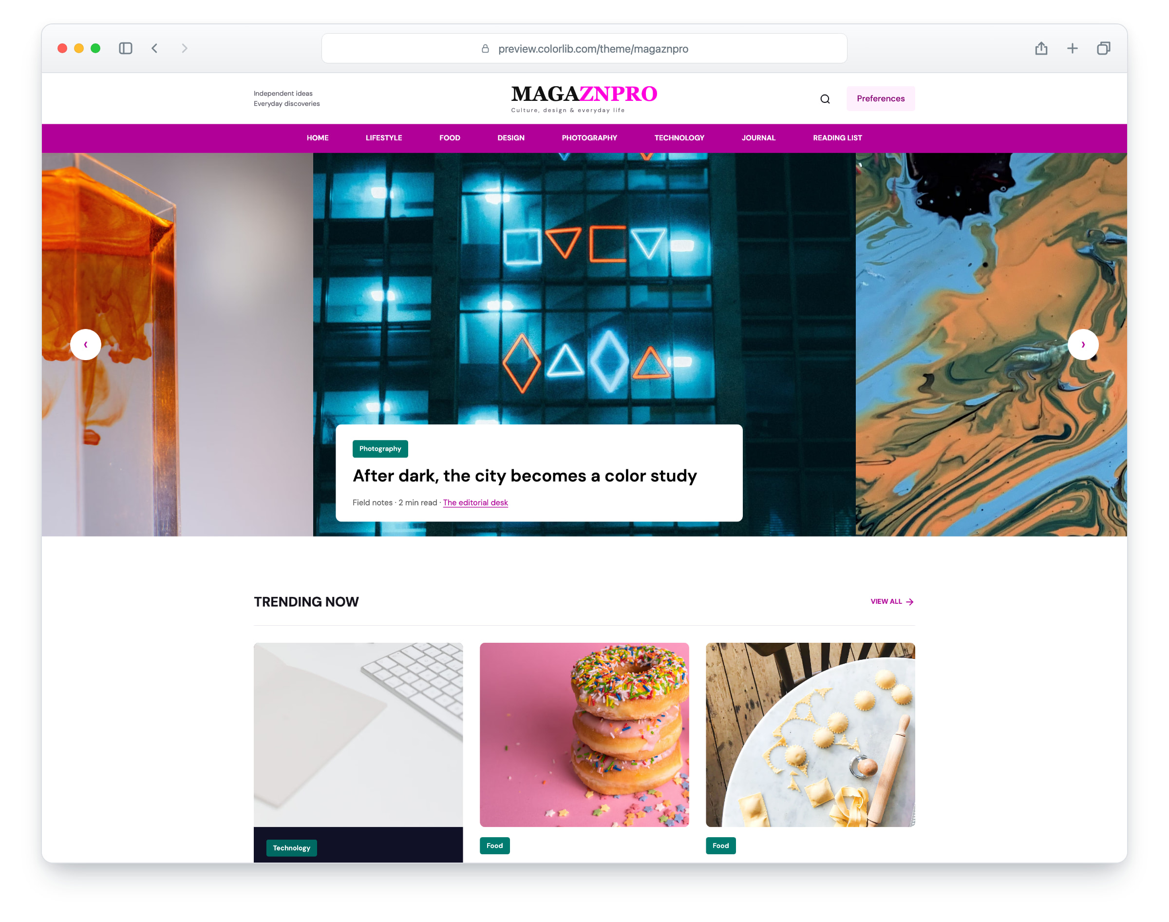 Magaznpro website template