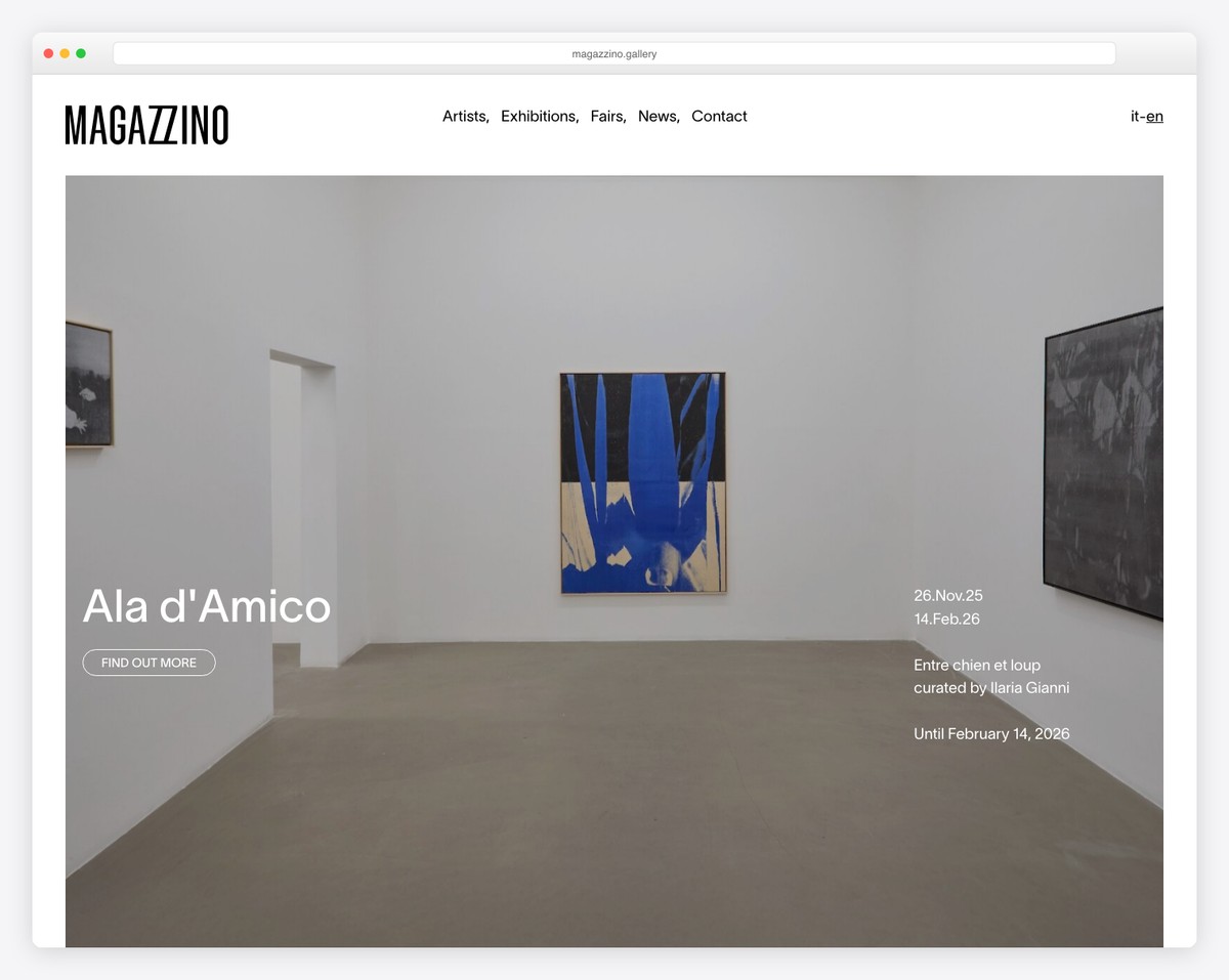 magazzino clean website example