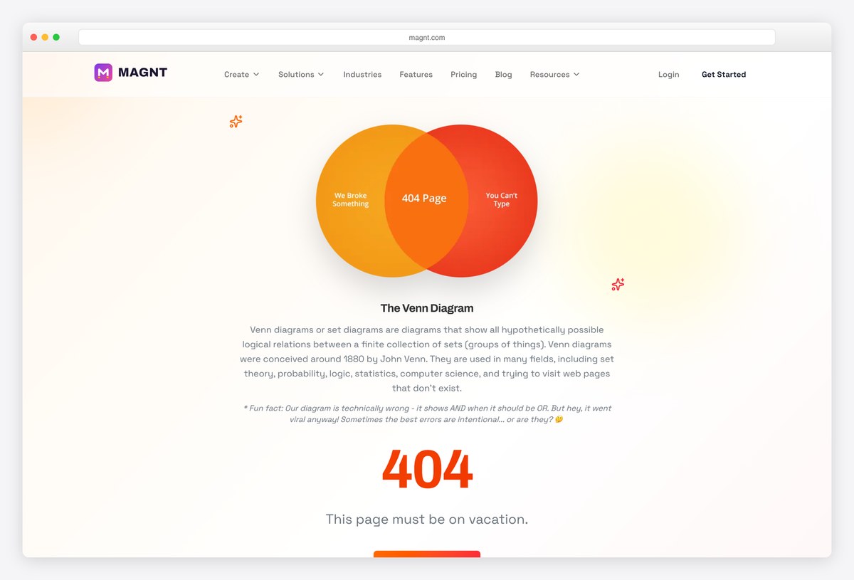 Magnt 404 page design