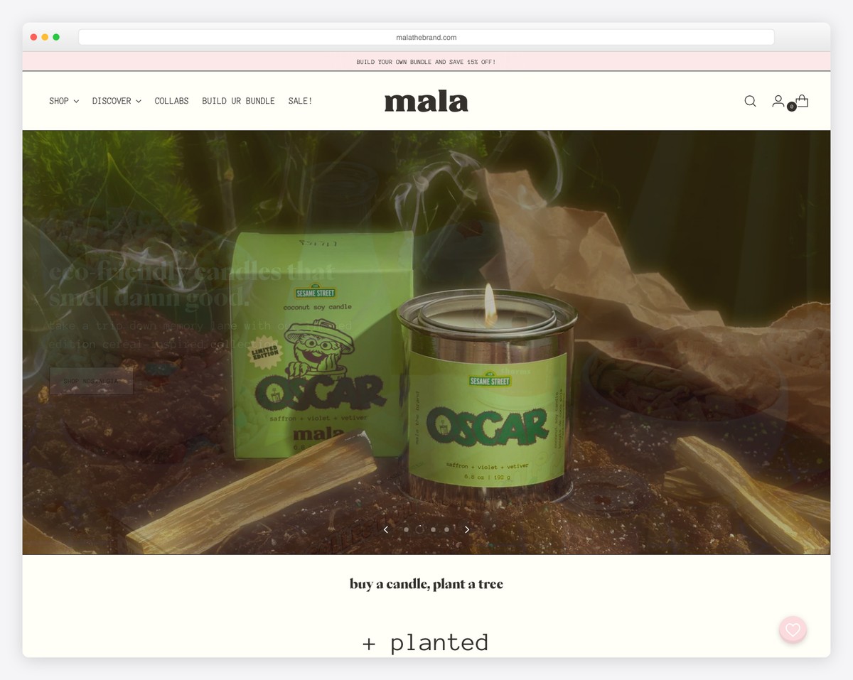 mala the brand website example