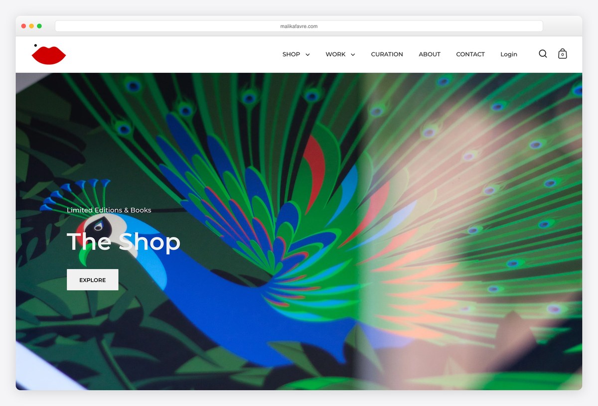 Malika Favre illustration portfolio website