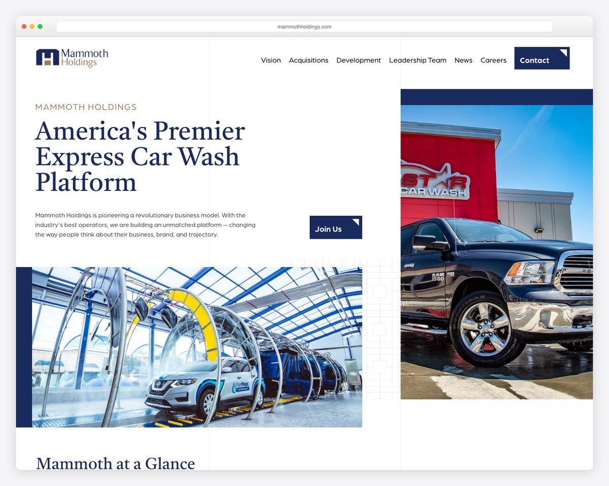 mammoth holdings web design