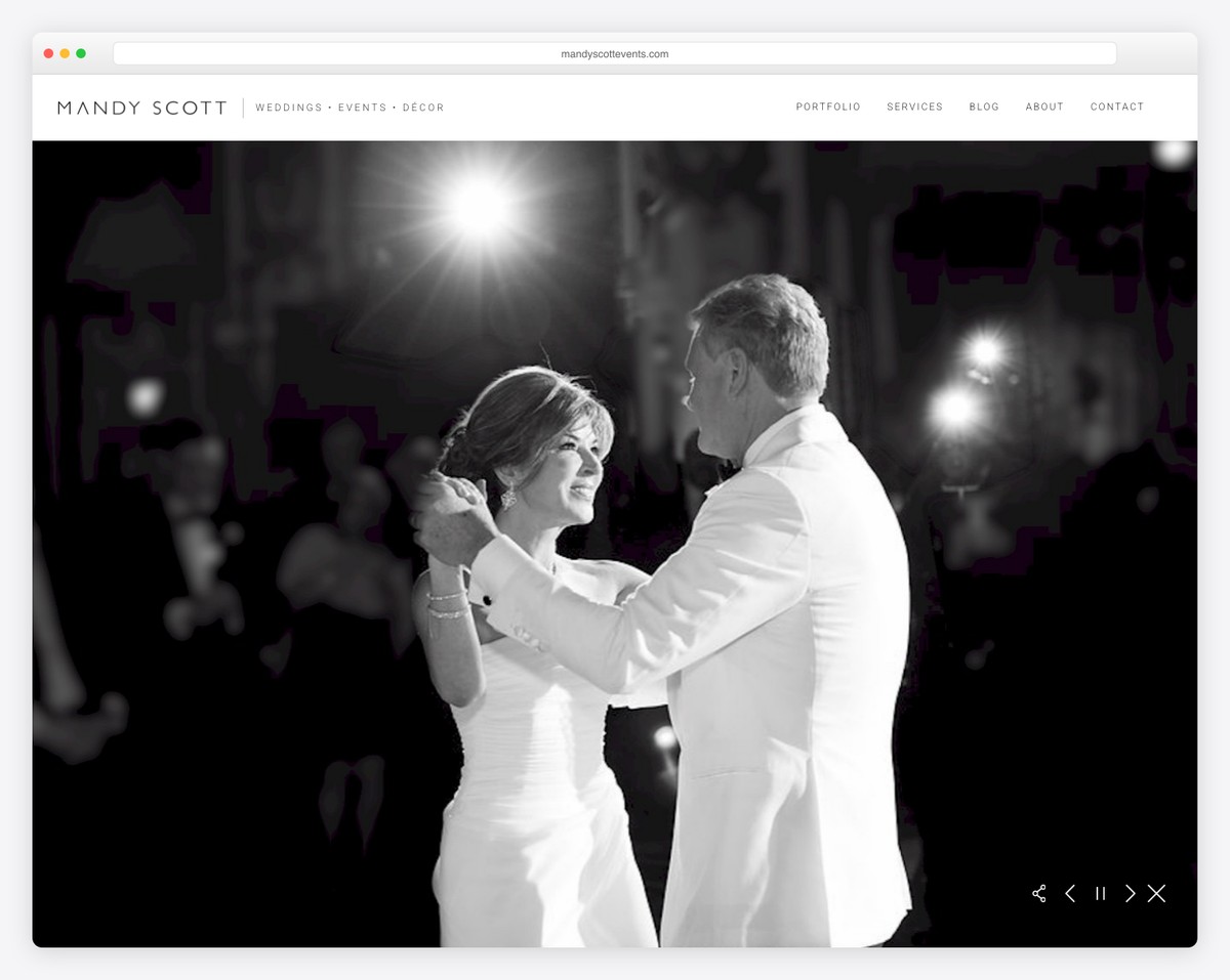 mandy scott events website example