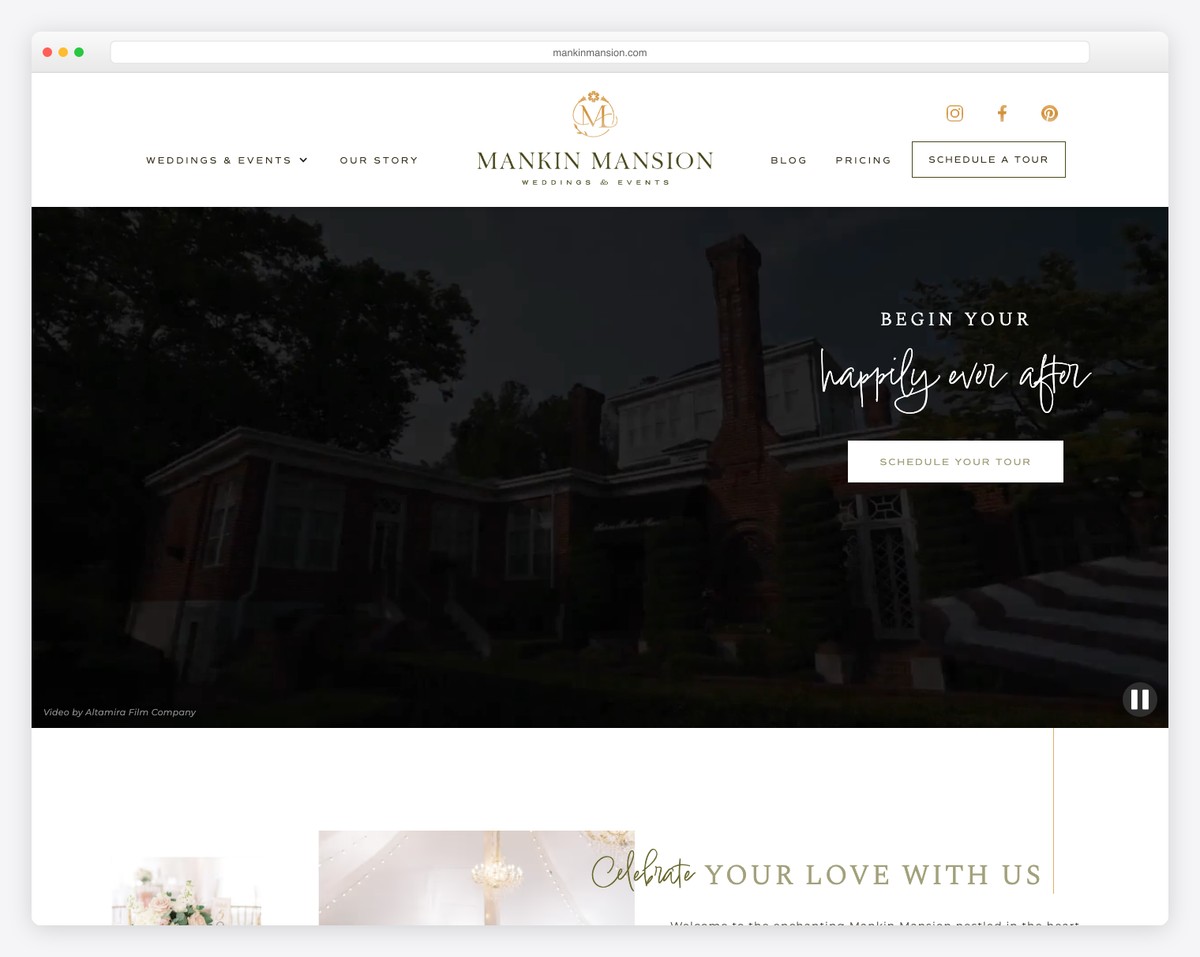 mankin mansion website example