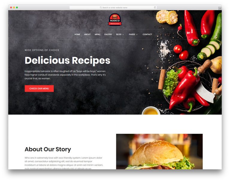 Marco website template screenshot