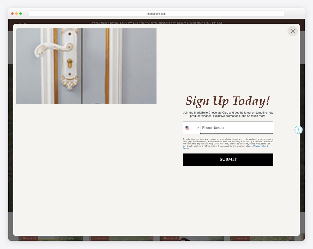 mariebelle new york website example